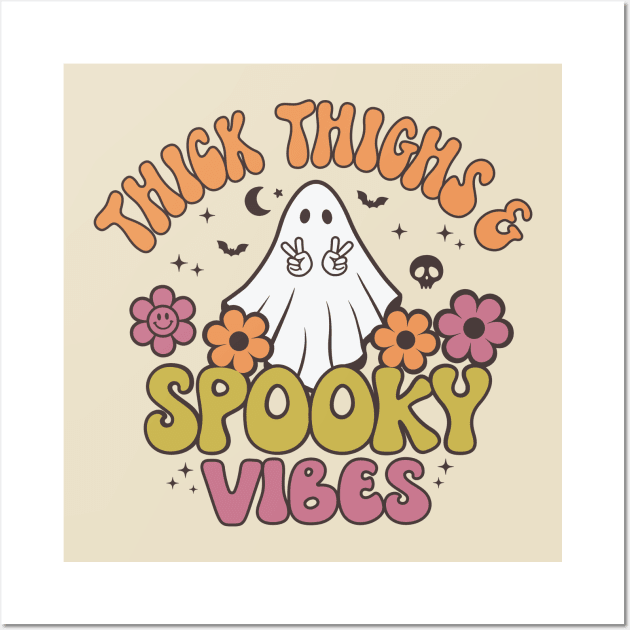 Thick Thighs Spooky Vibes / Retro Style Wall Art by RadRetro